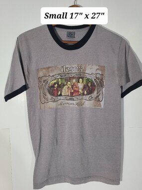 Vintage Y2K The Doors Morrison Hotel 2005 Gray Ringer Small T-Shirt